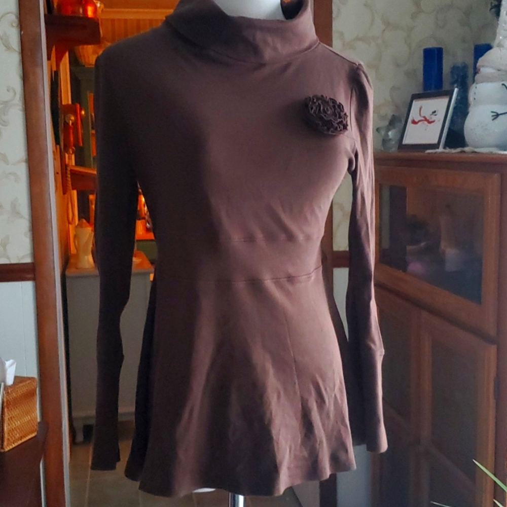 Pima cotton dark brown top